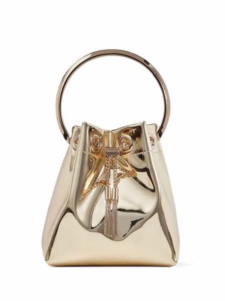 Jimmy Choo сумка-ведро Bon Bon с эффектом металлик