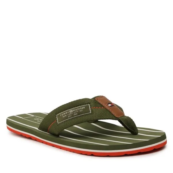 Шлепанцы Tommy Hilfiger PatchHilfiger Beach, зеленый