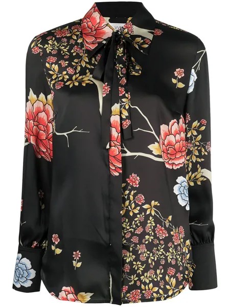 Victoria Victoria Beckham блузка с цветочным принтом и бантом