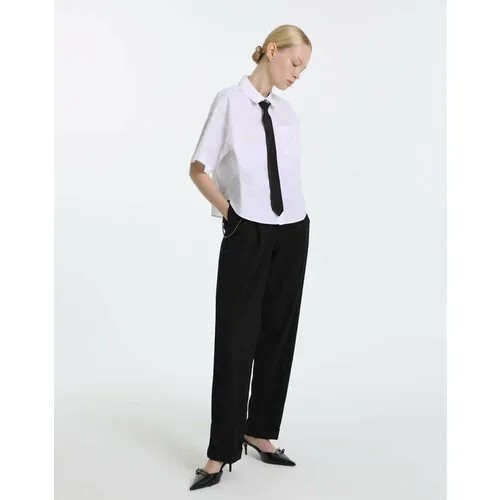 Брюки бананы Gloria Jeans GJ BLACK, размер 36/158, чёрный