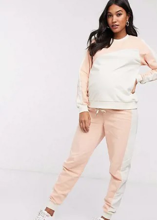 Спортивный костюм из свитшота и джоггеров ASOS DESIGN Maternity-Розовый