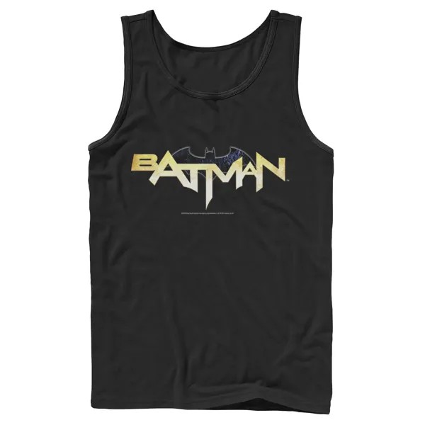 Мужская майка с текстовым логотипом на груди и Бэтменом в стиле DC Comics Batman Modern
