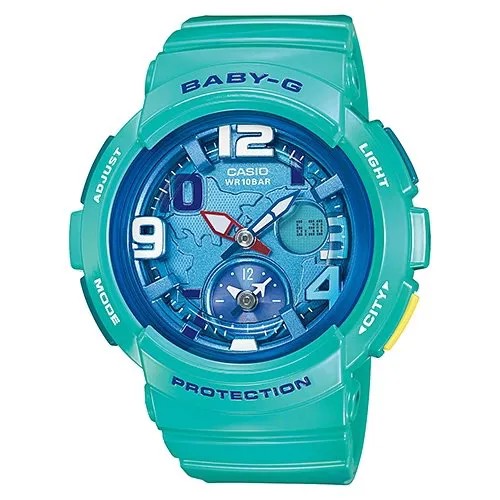 Наручные часы CASIO Baby-G BGA-190-3B, голубой, бирюзовый