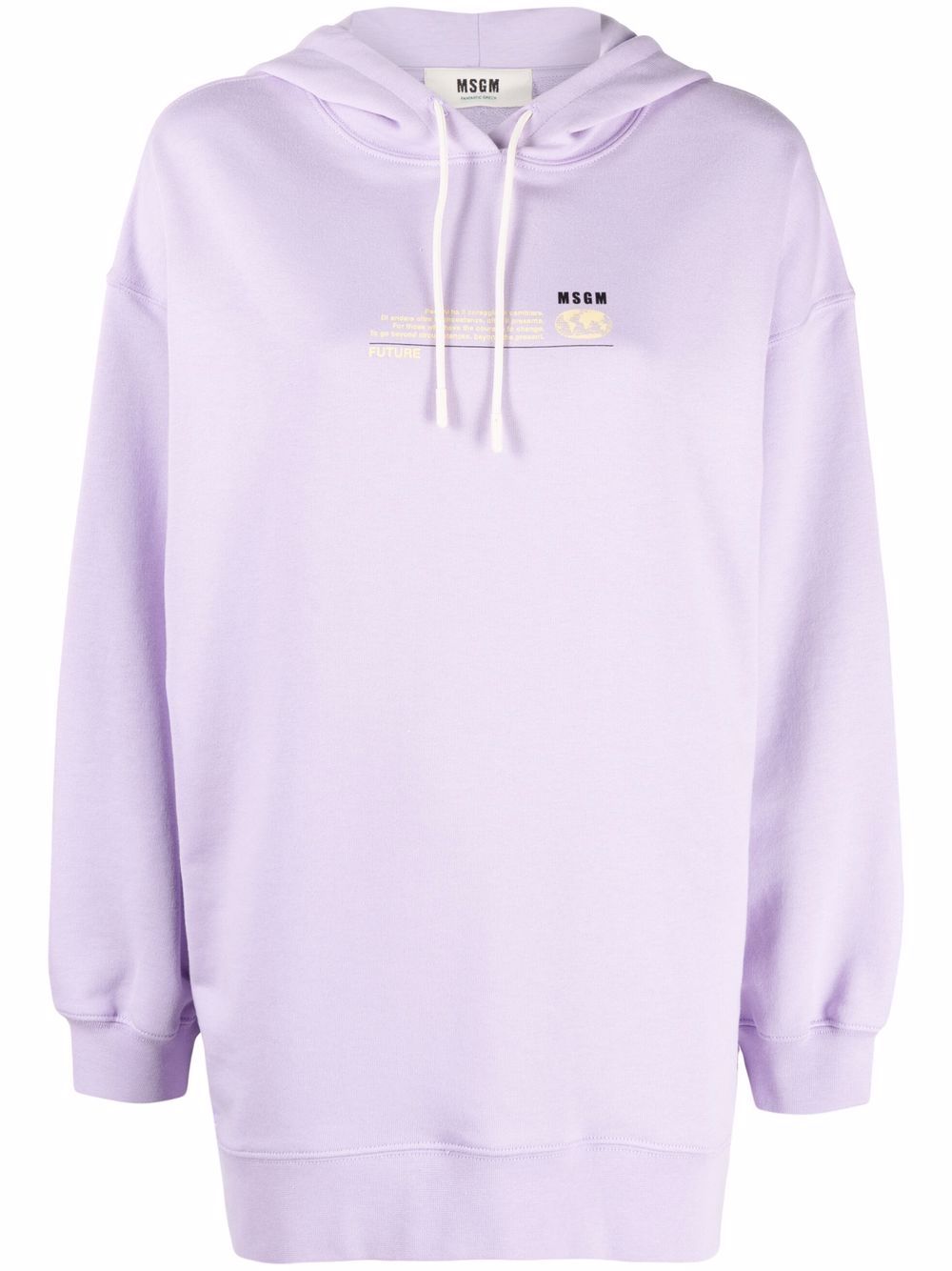MSGM длинное худи с логотипом