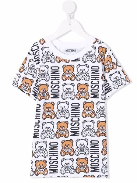 Moschino Kids футболка с принтом Teddy Bear