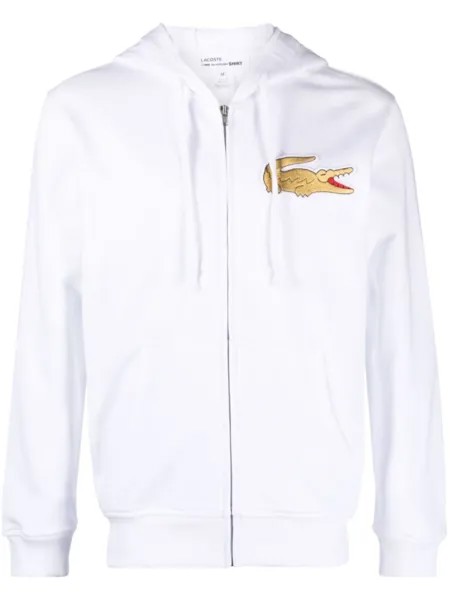 Comme Des Garçons Shirt худи с нашивкой-логотипом из коллаборации с Lacoste, белый