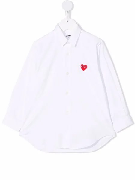Comme Des Garçons Play Kids рубашка с нашивкой
