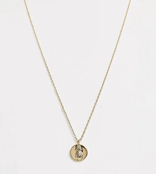 Позолоченное ожерелье с подвеской-ананасом Orelia-Золотой