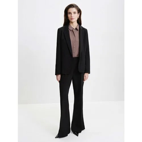 Пиджак Zarina, силуэт прилегающий, размер 2XS (RU 40)/170, черный