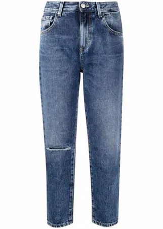 ICON DENIM укороченные джинсы с прорезями