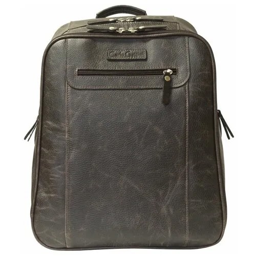 Мужской кожаный рюкзак Carlo Gattini Cossira 3048-04 Brown Темно-коричневый