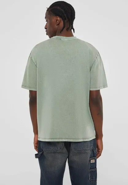 Футболки с принтом GO VINTAGE TRIANGLE TEE Guess Originals, светло-зеленый