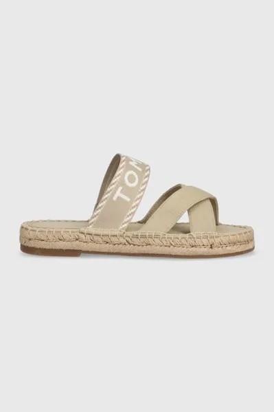 Шлепанцы SEASONAL WEBBING SANDAL Tommy Hilfiger, бежевый