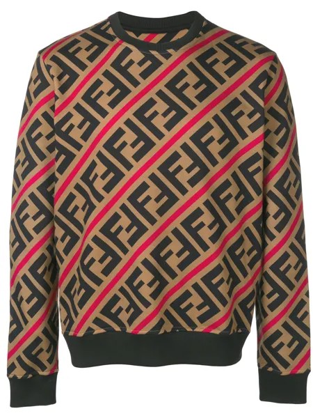 Fendi толстовка с принтом логотипа 'FF'