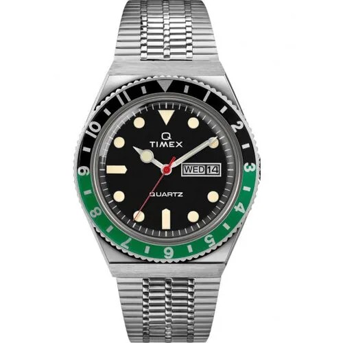 Наручные часы TIMEX Наручные часы Timex Q Timex Reissue 270611, кварцевые, подсветка стрелок, водонепроницаемые, серебряный