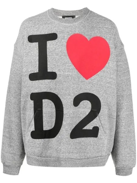 Dsquared2 толстовка с логотипом, серый