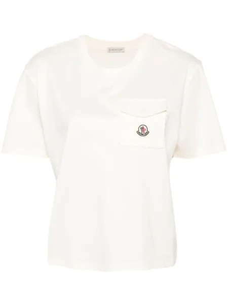 Moncler футболка с карманом, нейтральный цвет