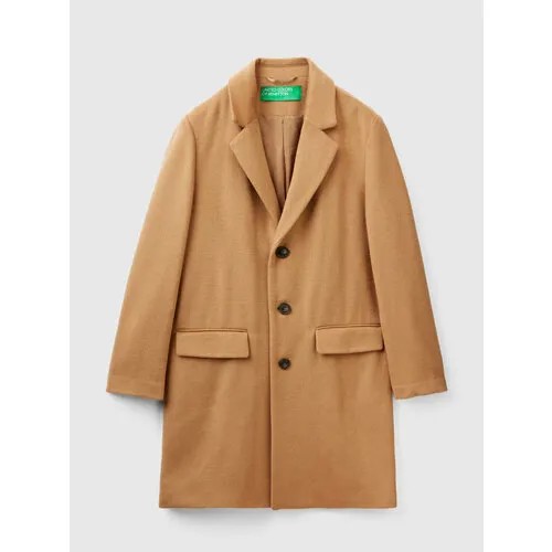 Пальто UNITED COLORS OF BENETTON, размер 50, коричневый