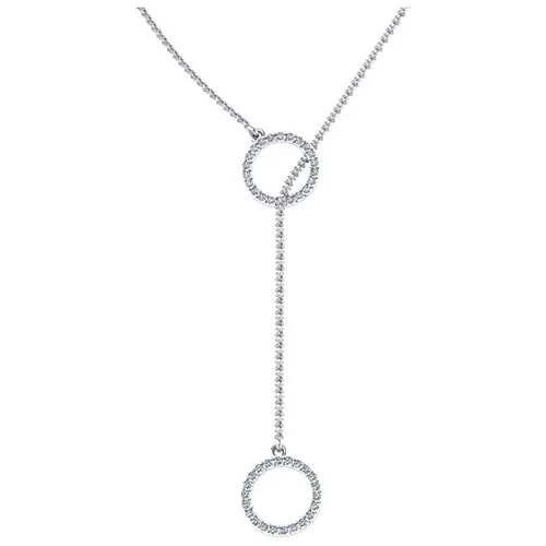 Серебряное колье-сотуар «Маятник» с фианитами 0320296-10775 50