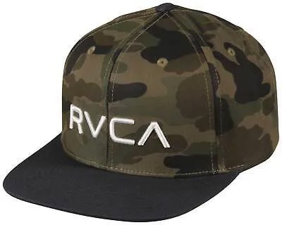 Кепка Snapback из твила RVCA — камуфляж / темно-синий — новинка