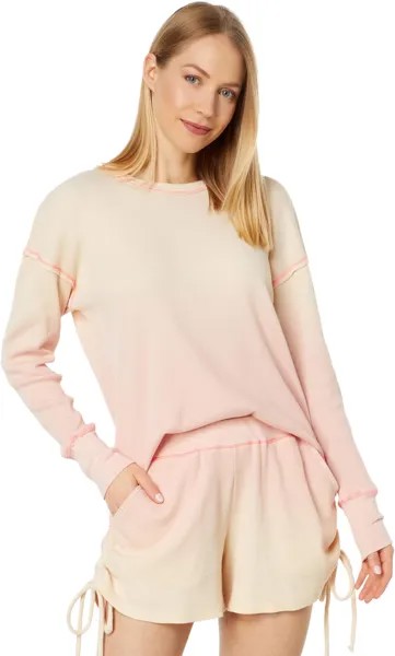 Рубашка с круглым вырезом SUNDRY, цвет Parchment/Peach Ombre