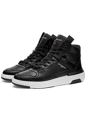 GIVENCHY Мужские кожаные спортивные кроссовки на шнуровке с черным логотипом и круглым носком 41