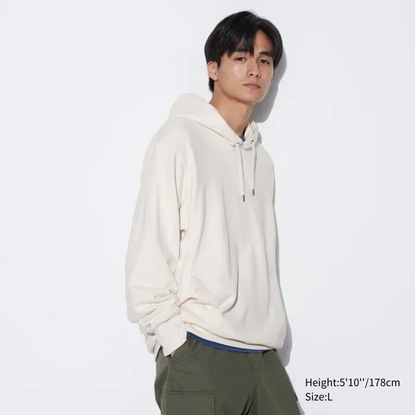 Толстовка Uniqlo Sweat с длинными рукавами, молочный