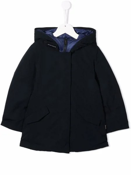 Woolrich Kids пальто с нашивкой-логотипом