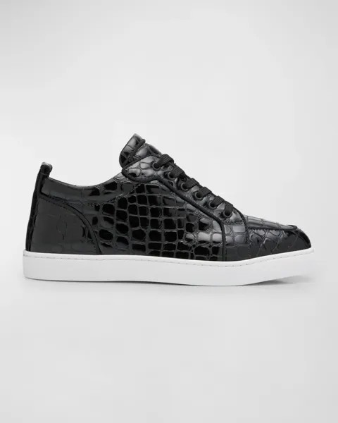 Мужские низкие кеды Rantulow Orlato с эффектом крокодила Christian Louboutin, цвет Black