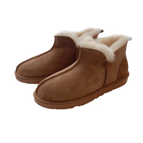 Новинка 0512, зимние теплые и нескользящие Мокасины, повседневные зимние ботинки из овечьей кожи с мехом