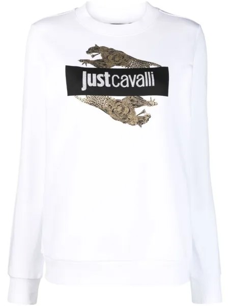 Just Cavalli толстовка с логотипом, белый