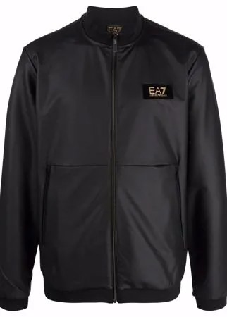 Ea7 Emporio Armani бомбер с нашивкой-логотипом