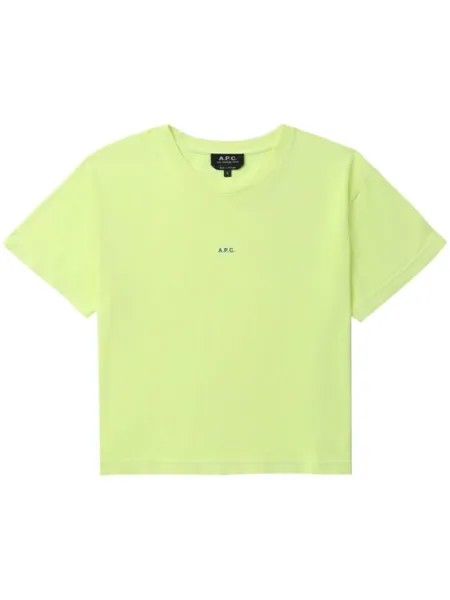 A.P.C. футболка Jade с логотипом, зеленый