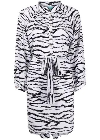 Melissa Odabash платье-рубашка Amy с тигровым принтом