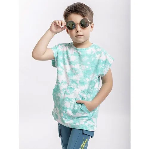 Футболка Batik, размер 98, белый, голубой