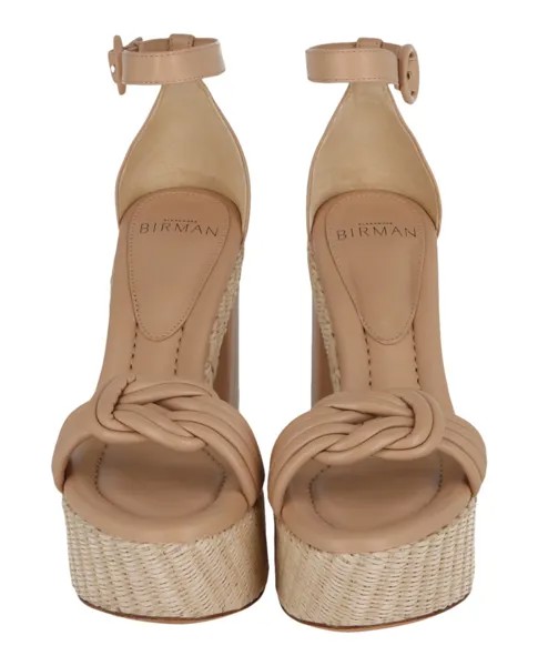 Сандалии Vicky Ankle Wrap 120 на платформе Alexandre Birman, цвет Nude