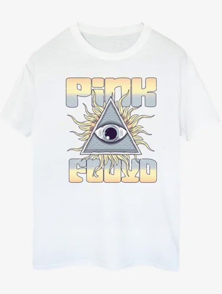 Белая футболка с принтом для взрослых NW2 Pink Floyd Pyramid Eye George., белый