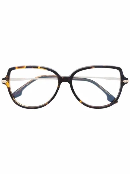 Victoria Beckham Eyewear очки в оправе 'кошачий глаз' черепаховой расцветки