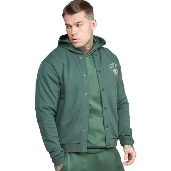 Куртка Siksilk Relaxed Varsity Bomber, зеленый