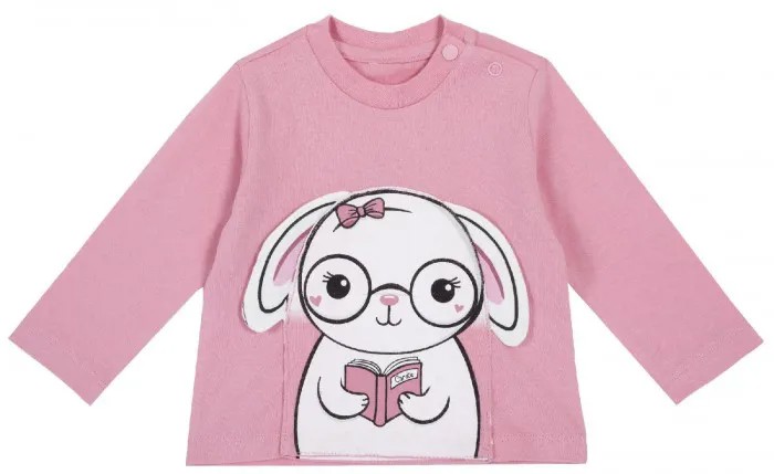Chicco Лонгслив для девочки Зайка