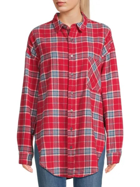 Рубашка в клетку Plus Linder Nsf, цвет Crimson Plaid