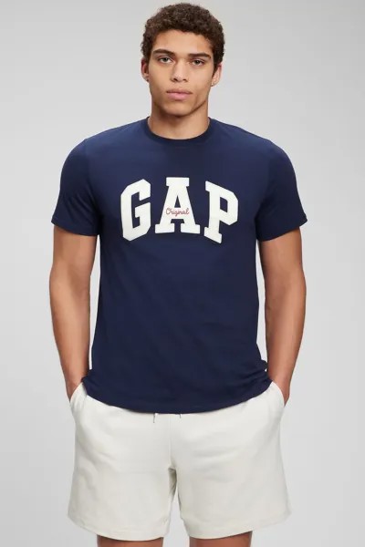 Футболка с короткими рукавами и круглым вырезом с логотипом Gap Gap, синий