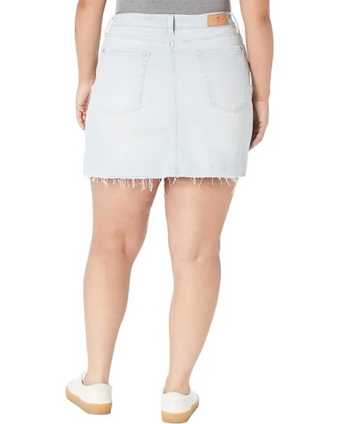 Юбка 7 For All Mankind Miniskirt, цвет Sun Blue Vintage