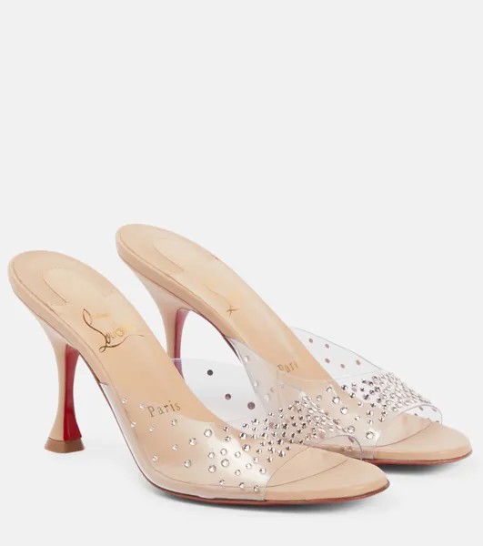 Декорированные мюли Nudes Degramule Christian Louboutin, бежевый