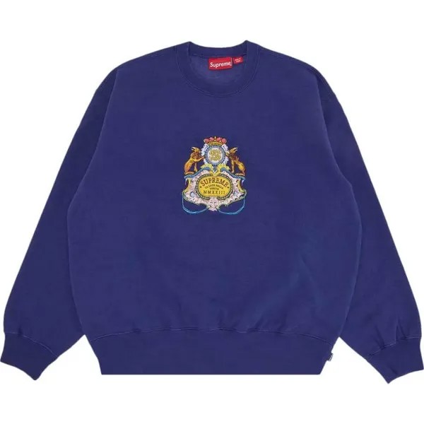 Толстовка Supreme Crest Crewneck, синий