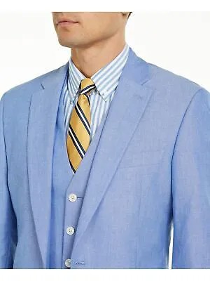 TOMMY HILFIGER Мужской синий эластичный костюм из шамбре, раздельный блейзер 48R