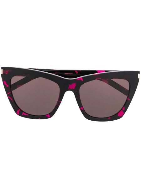 Saint Laurent Eyewear солнцезащитные очки в оправе 'кошачий глаз'