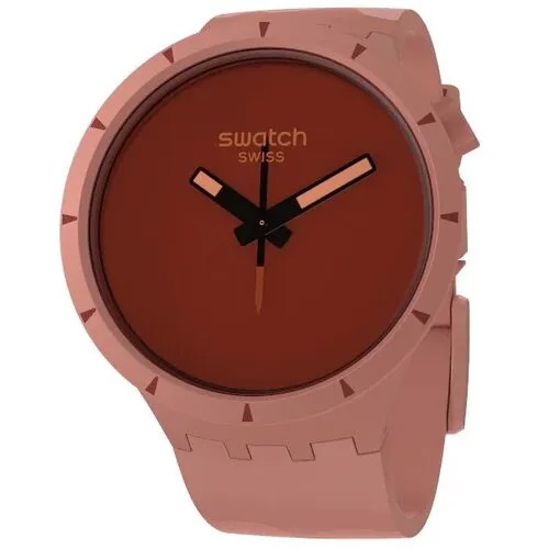 Наручные часы swatch sb03r100, кварцевые, красный, розовый