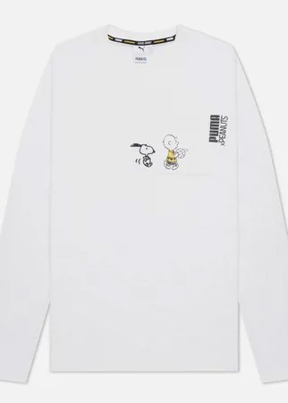 Мужской лонгслив Puma x Peanuts LS Archive Logo, цвет белый, размер XL