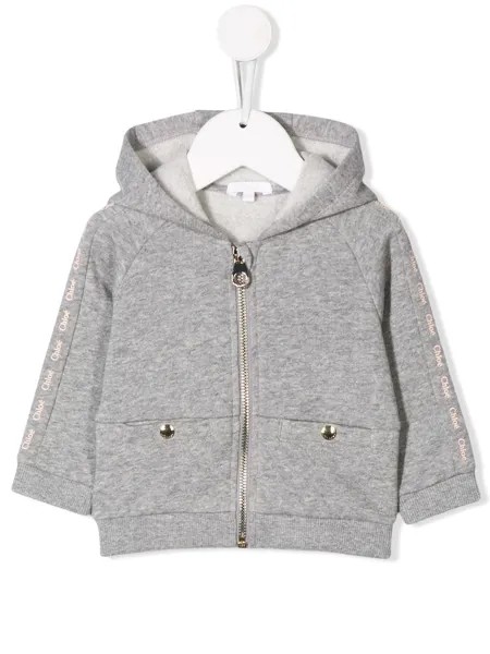 Chloé Kids толстовка с капюшоном и логотипом
